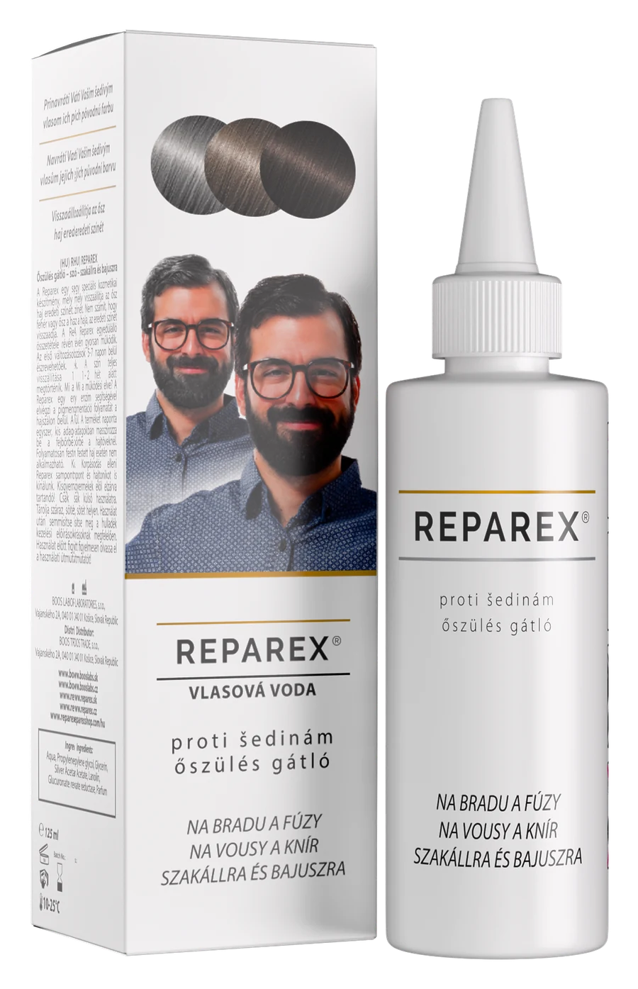 Reparex na bradu a fúzy