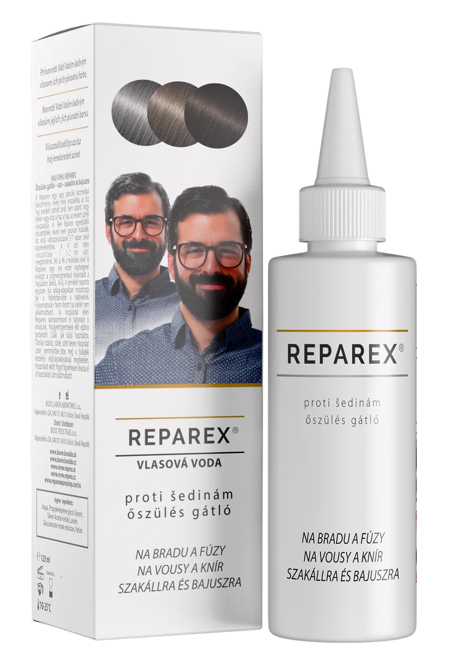 Reparex na bradu a fúzy