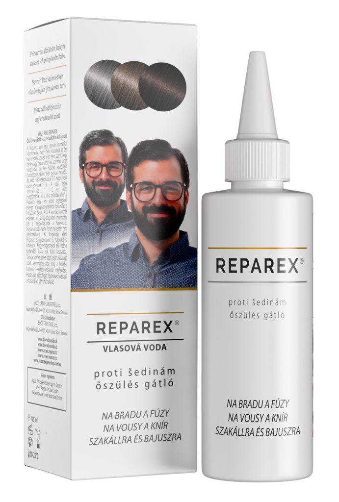 Reparex na bradu a fúzy – originálne produktové balenie.